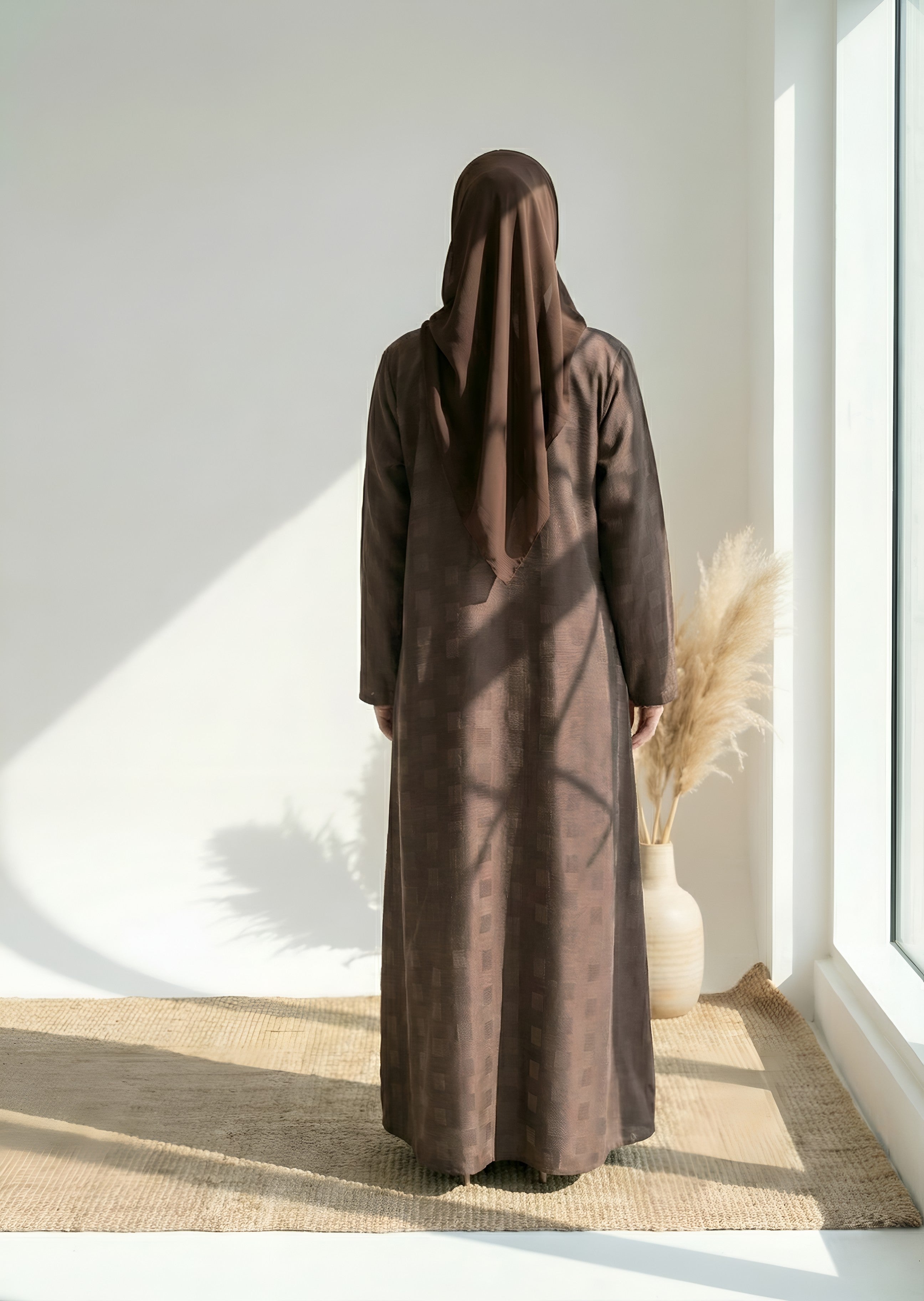 nidha Abaya in Brown