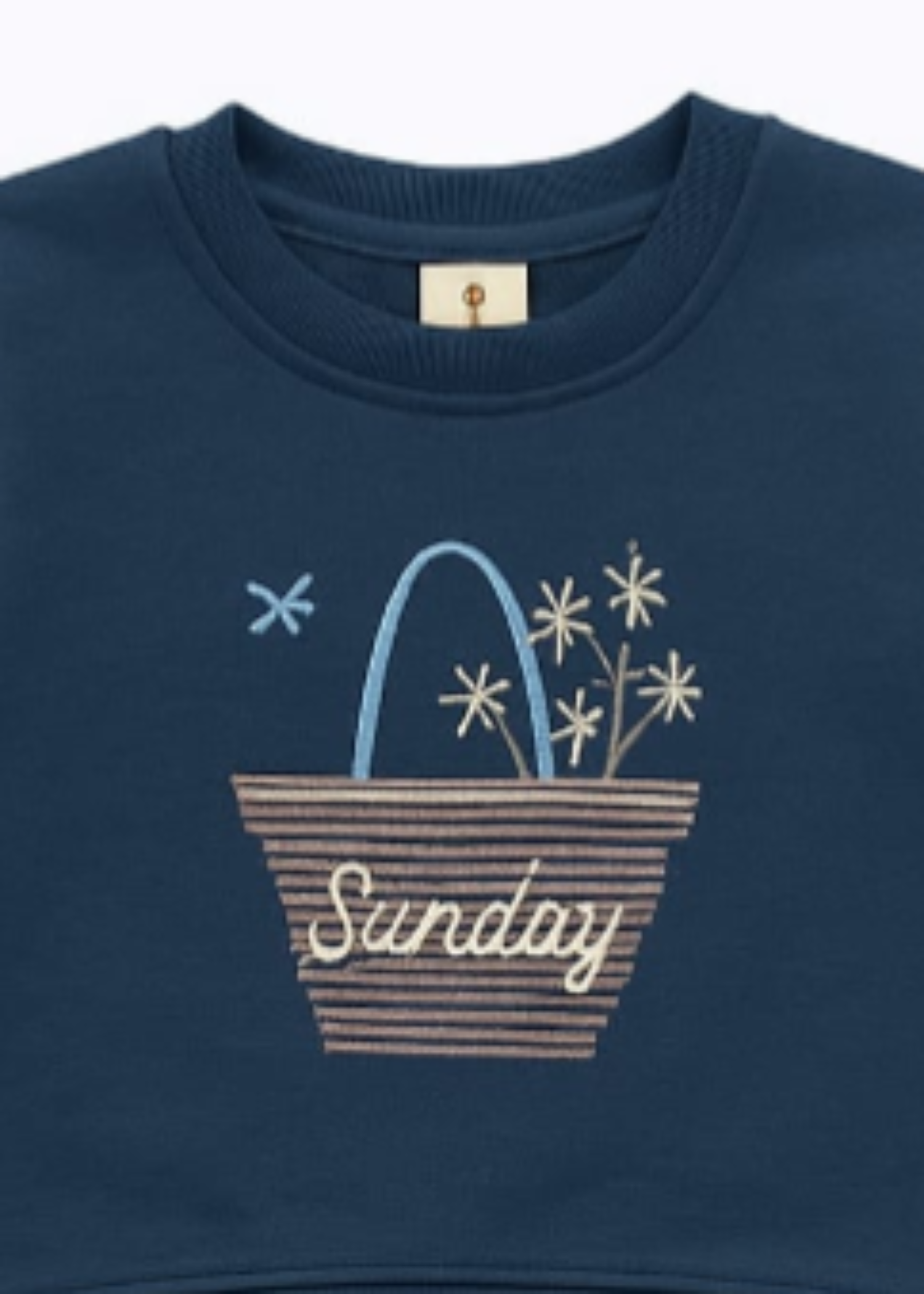french terry Sweatshirt in Navy blue