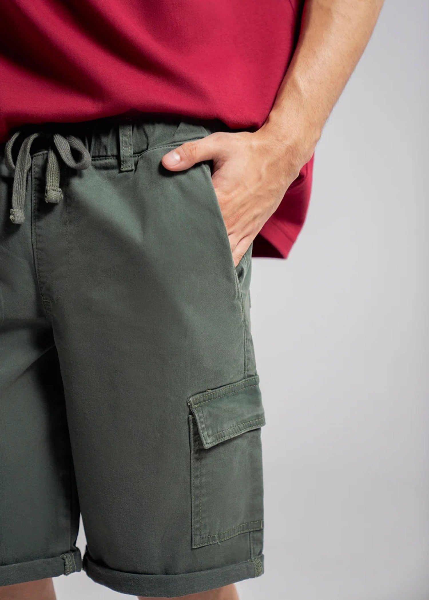 cotton Shorts in Sage green