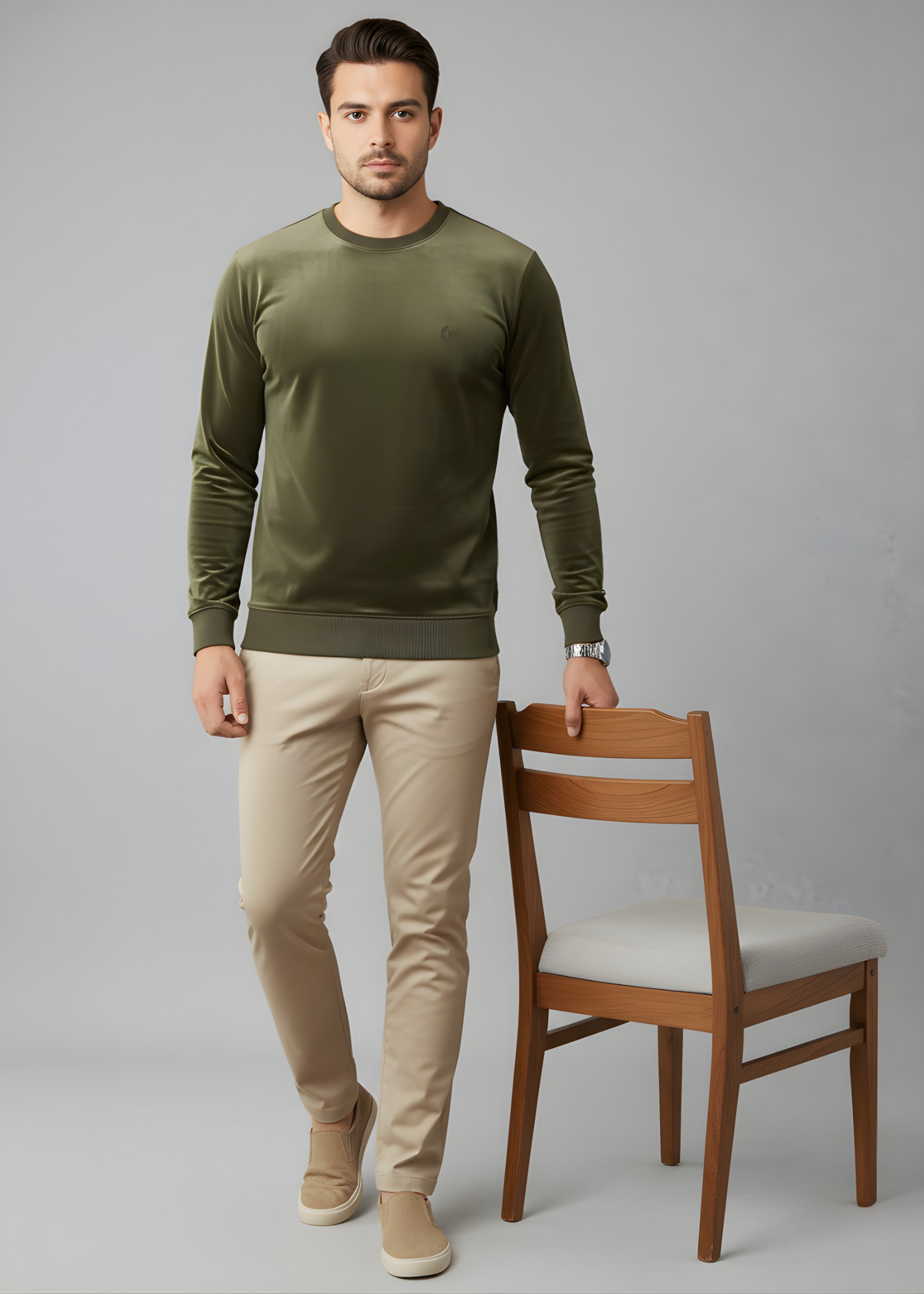 pinwale corduroy Sweatshirt in Green