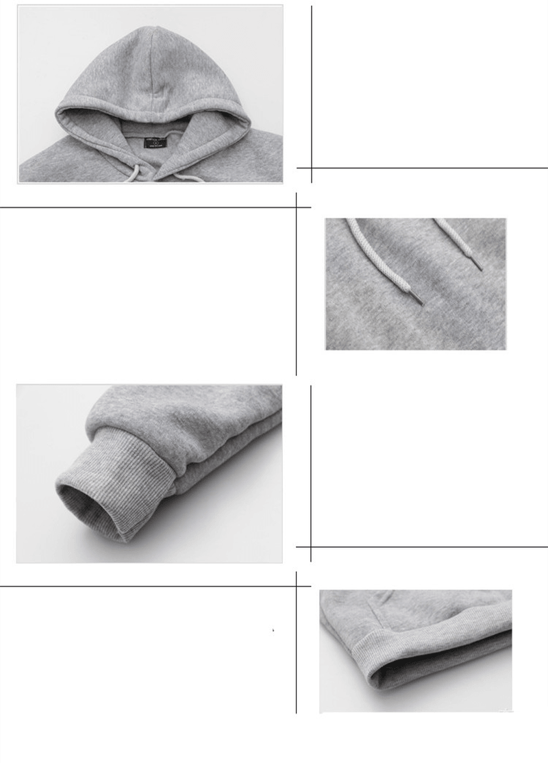 Casual Men'S Loose Long-Sleeved plus Fleece Sweater