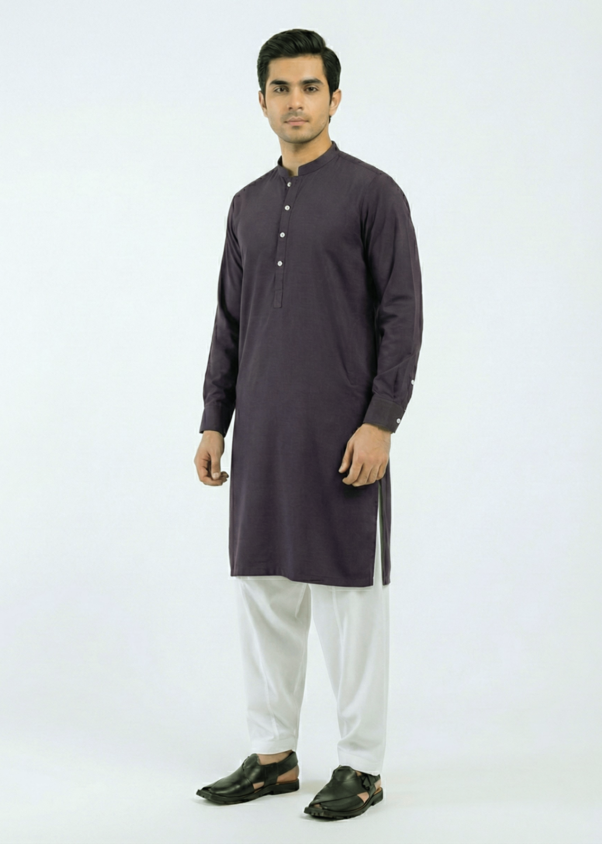 wash & wear Kurta in Purple