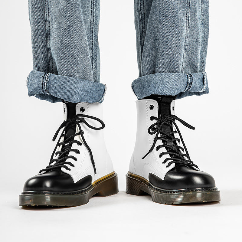 Men's Vintage Mixed Colors Casual Leather Ankle Boots