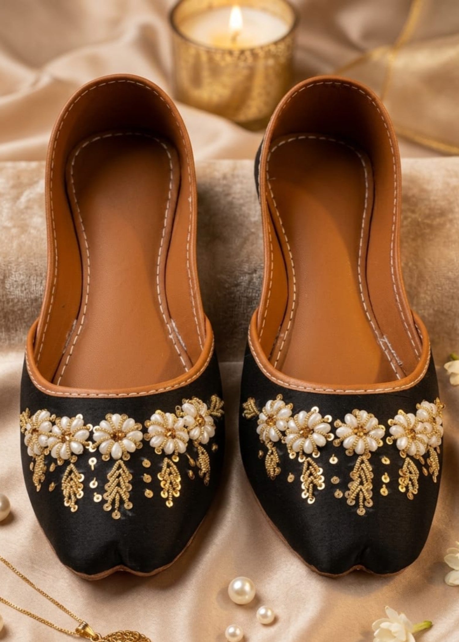 Khussa in Black by - High Quality Women Khussa PEZ4354