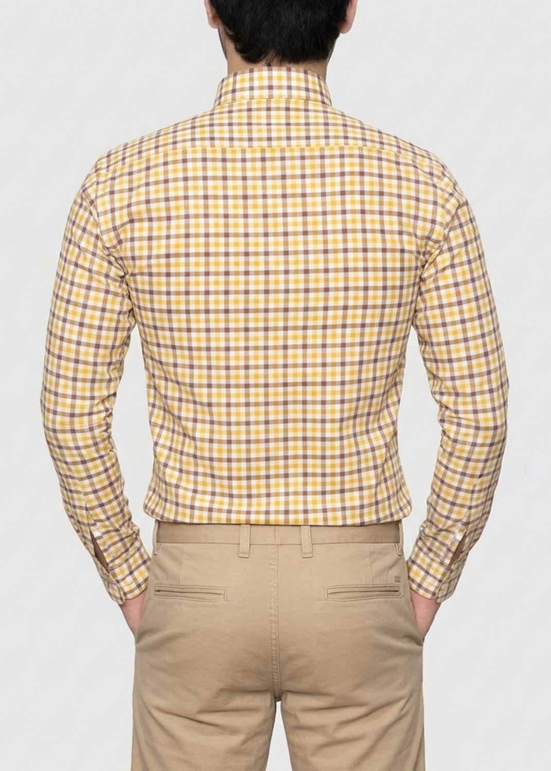 cotton Casual Shirt in Mustard