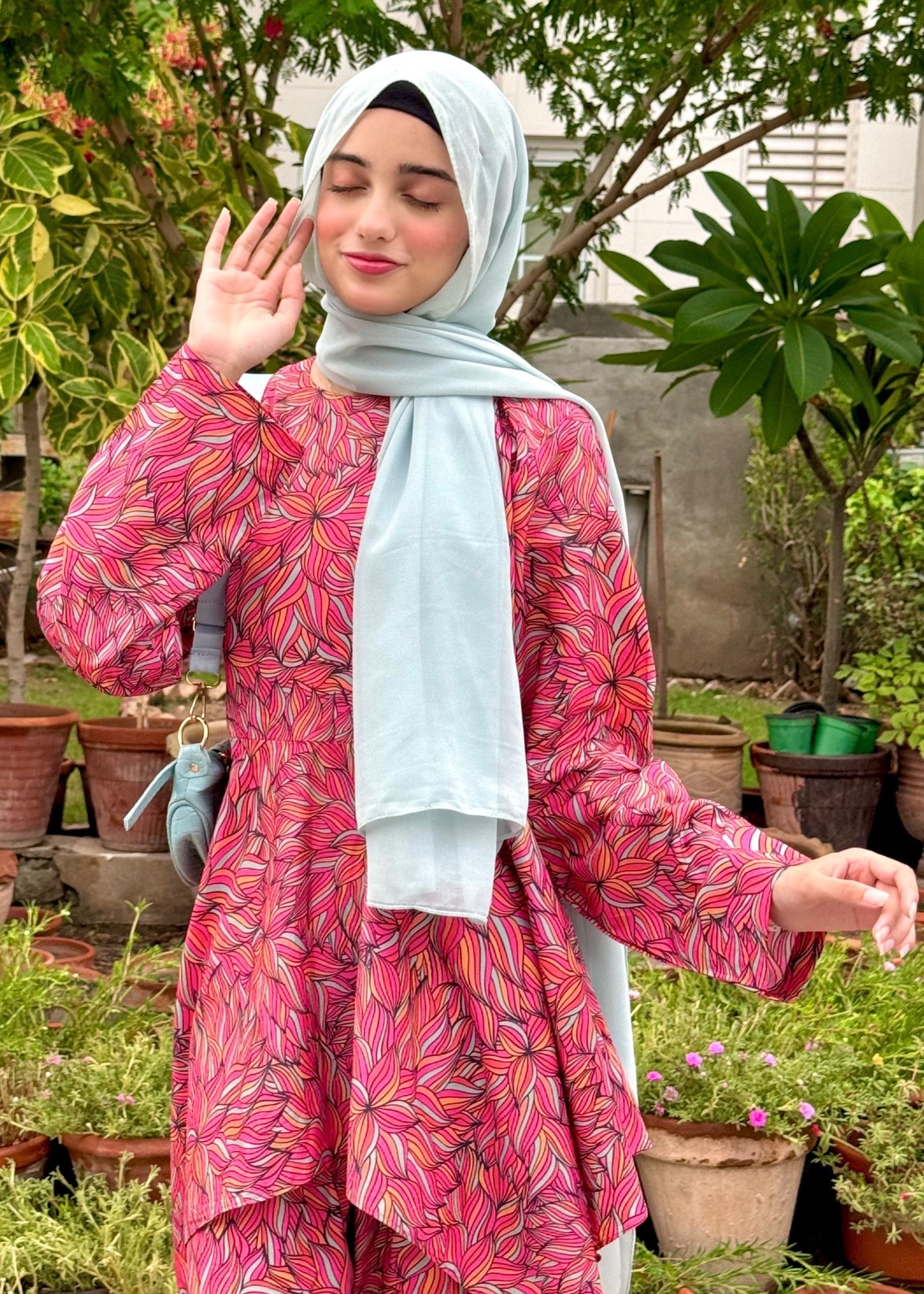 cotton Co Ord Sets in Dark coral