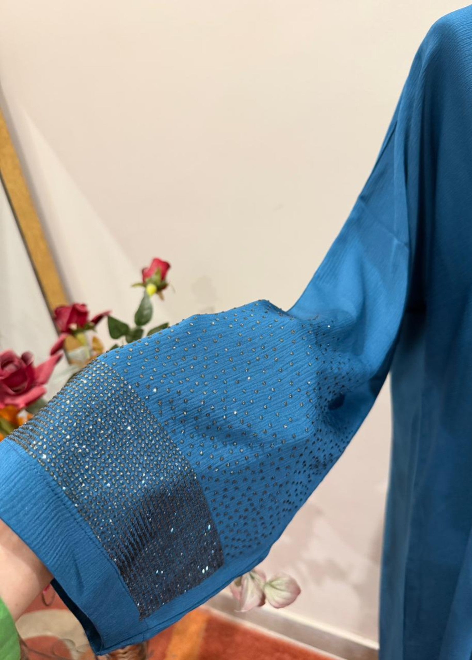 nidha blend Abaya in Bondi blue