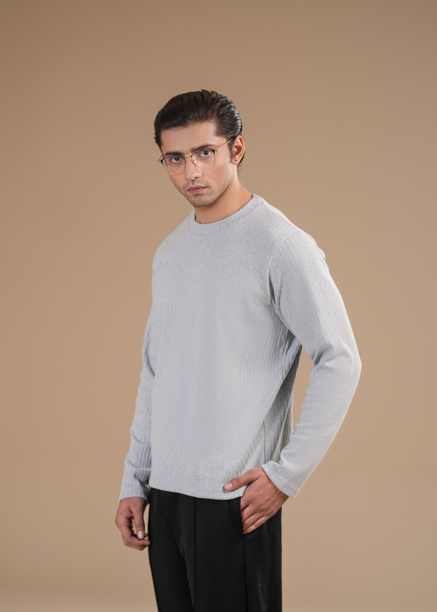 jersey knit Sweatshirt in Grey