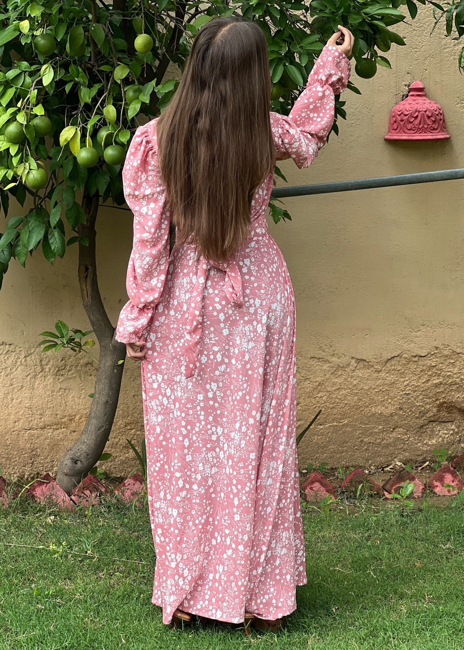 georgette Frock in Pink