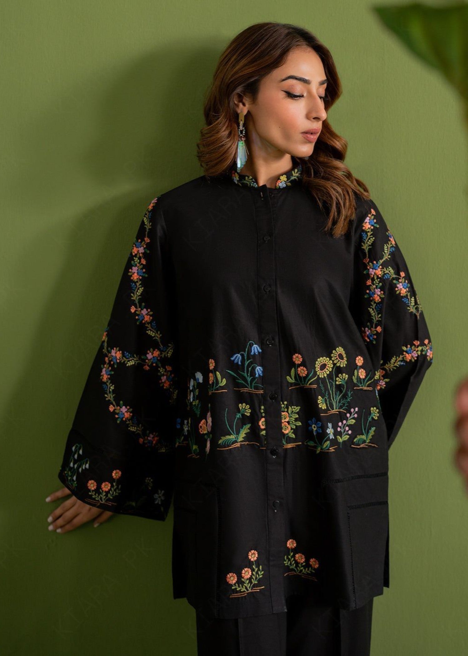cambric cotton Co Ord Sets in Black