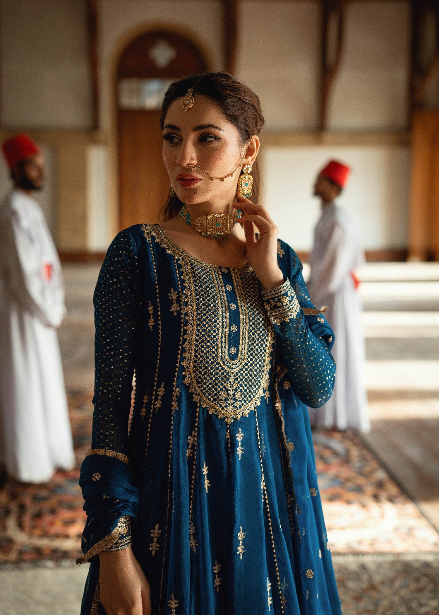 chiffon Maxi in Sapphire blue