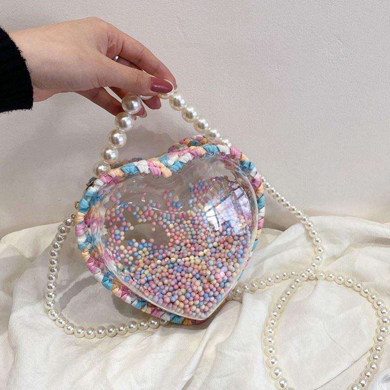 Transparent Pearl Portable Messenger Bag