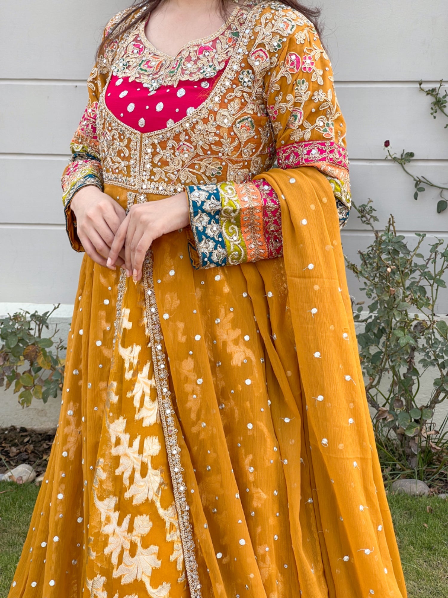 chiffon Maxi in Golden orange