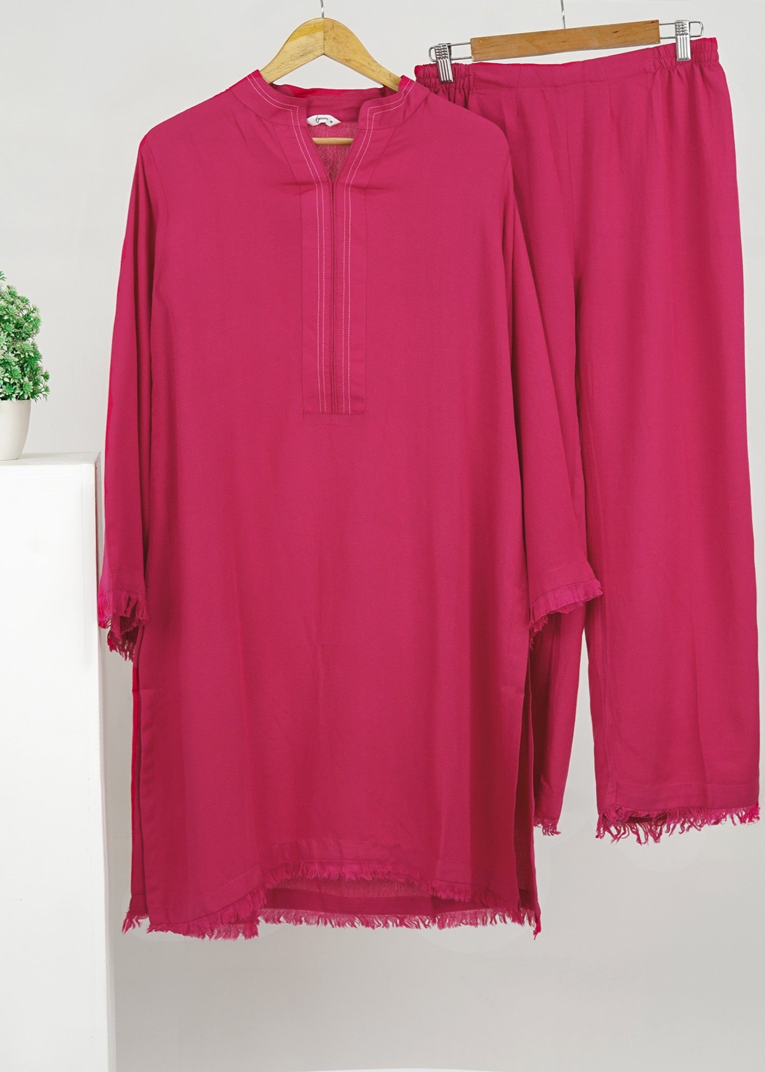 karandi Co Ord Sets in Hot pink