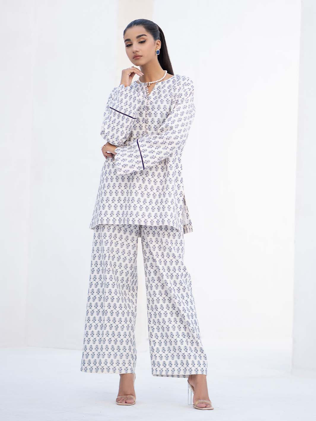 poly silk Co Ord Sets in Cream