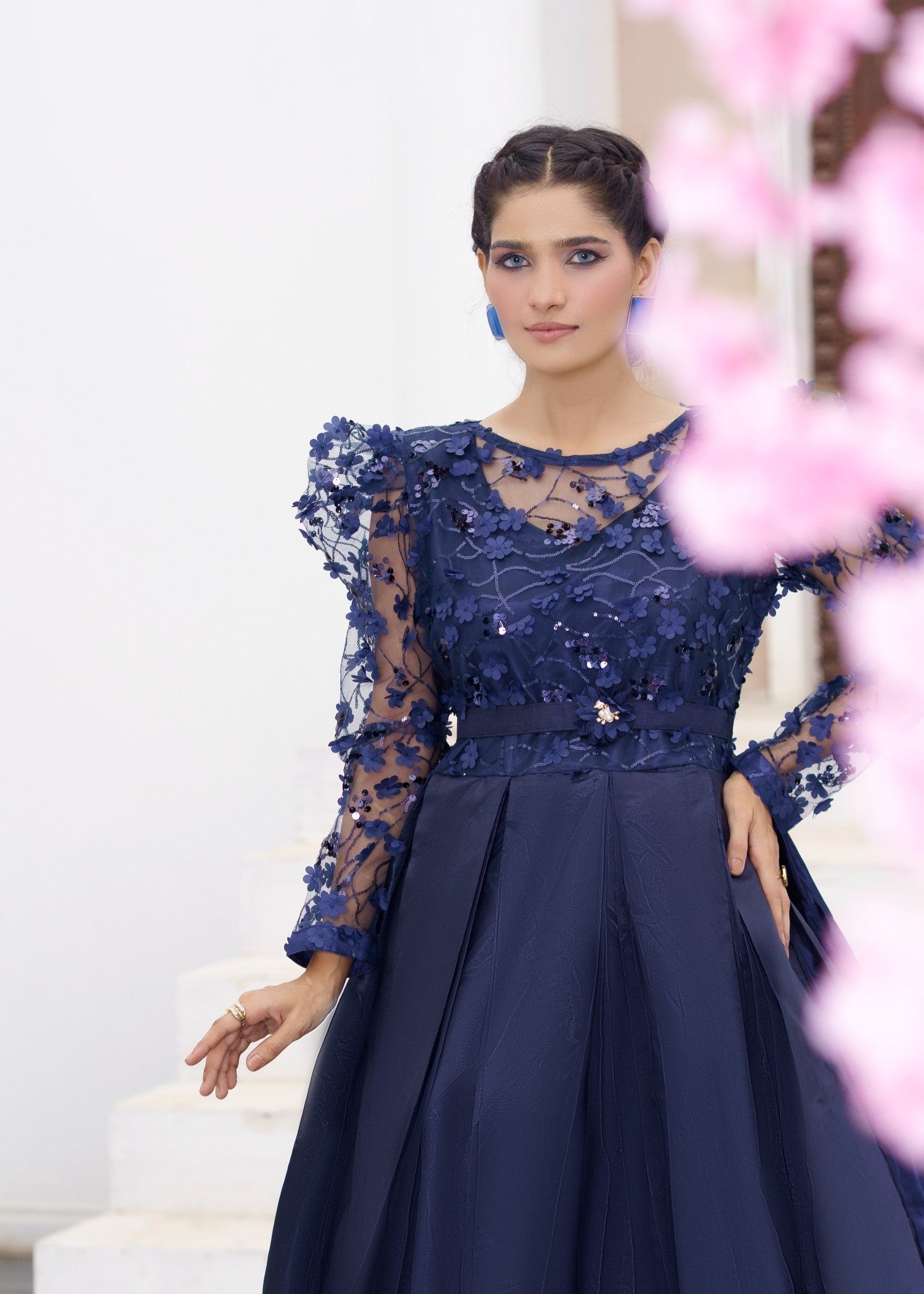 net Maxi in Navy blue