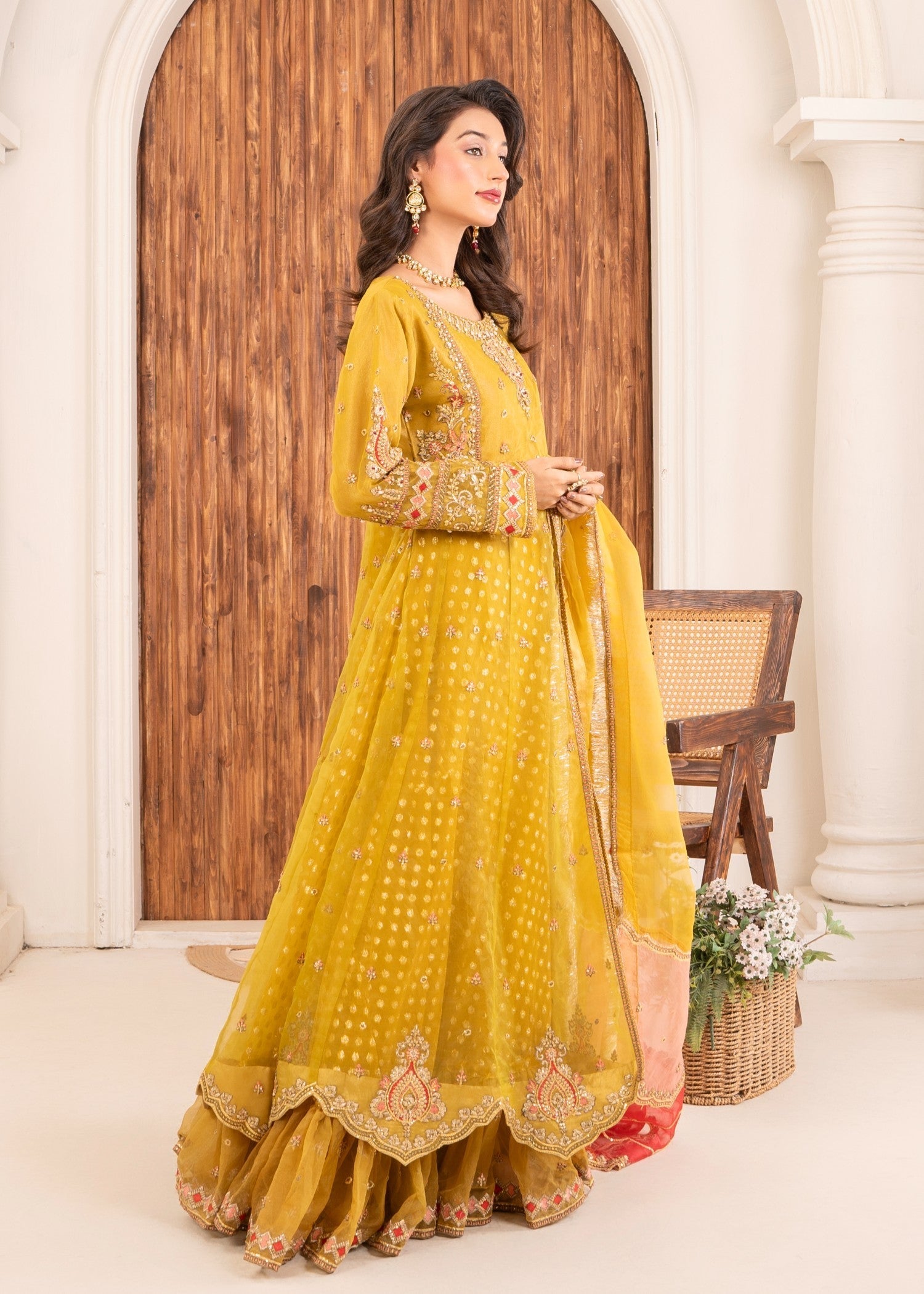 organza Maxi in Mustard