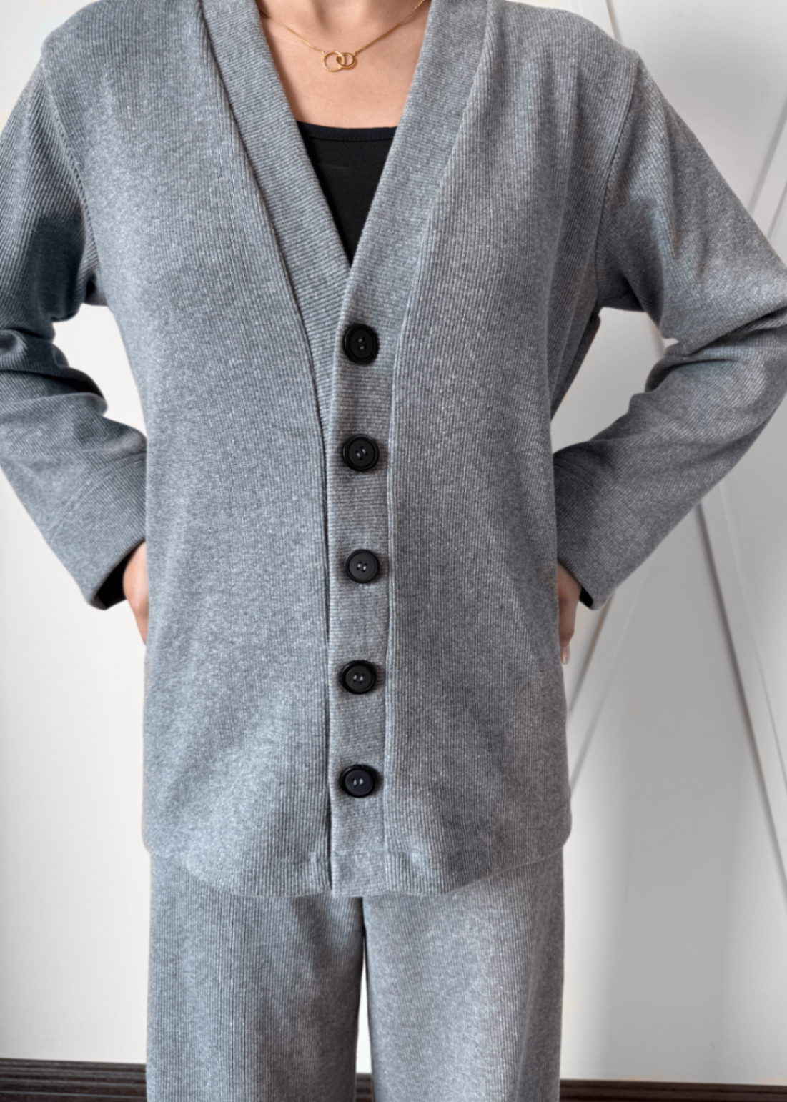 jersey knit Co Ord Sets in Cool grey