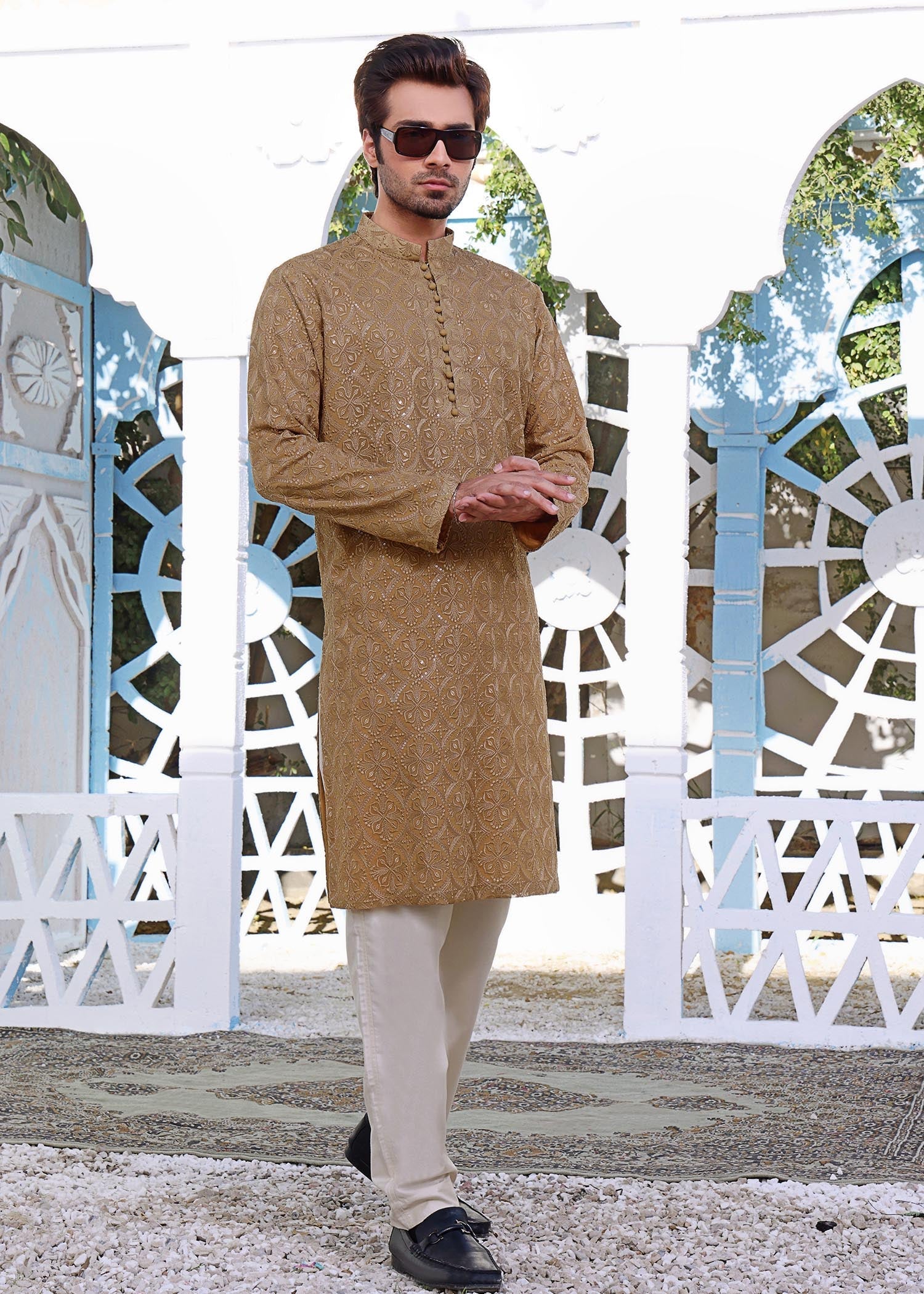 masuri Kurta Set in Brown