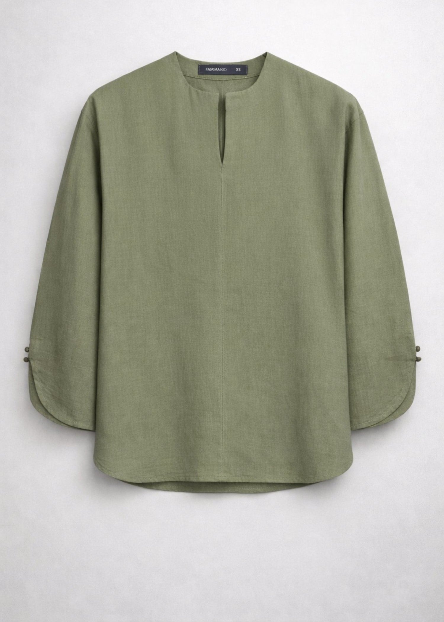 cotton linen Top in Sage green