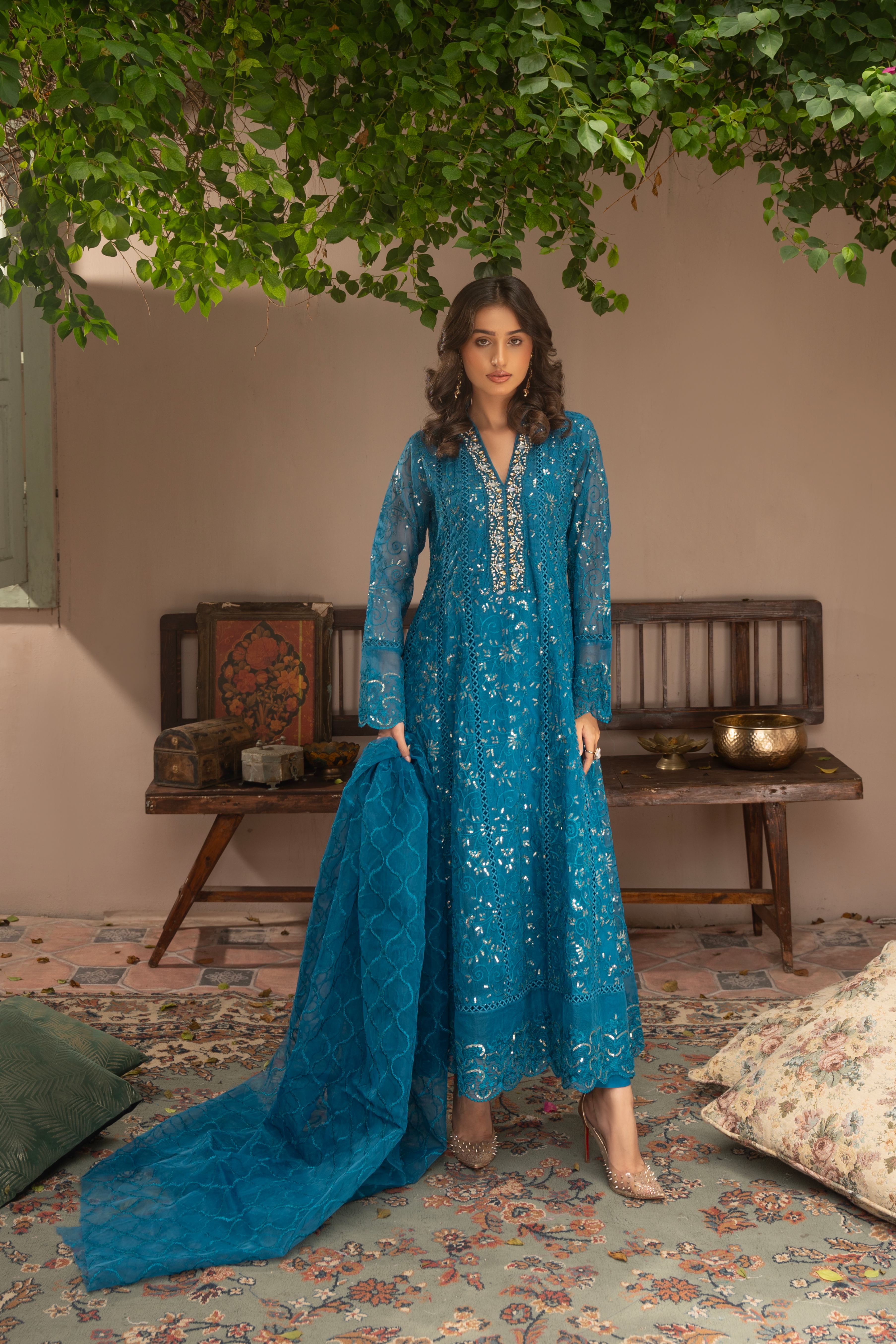 organza Maxi in Teal