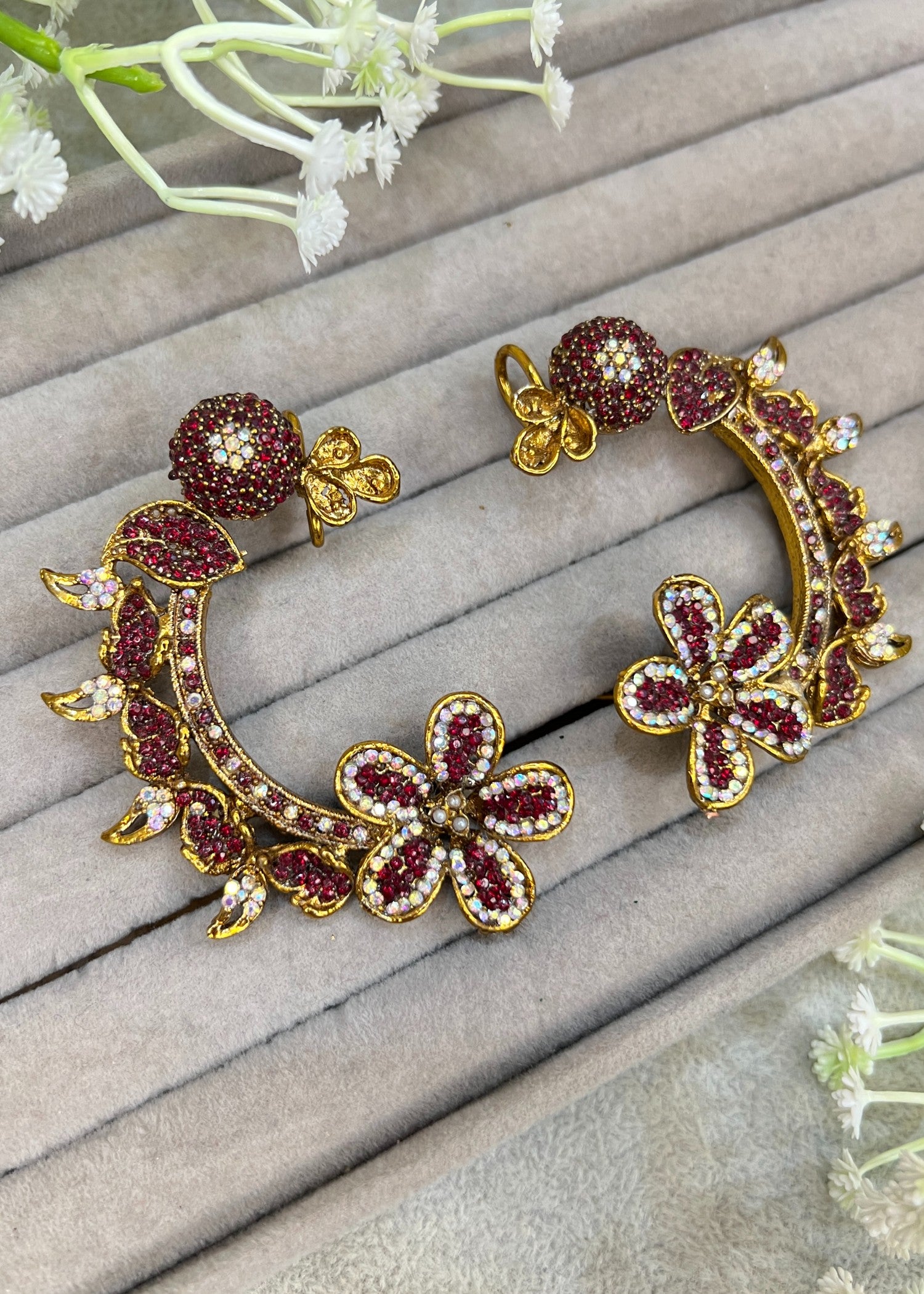 Earrings in Carmine Color by - Trendy Women Earrings PHQ1339
