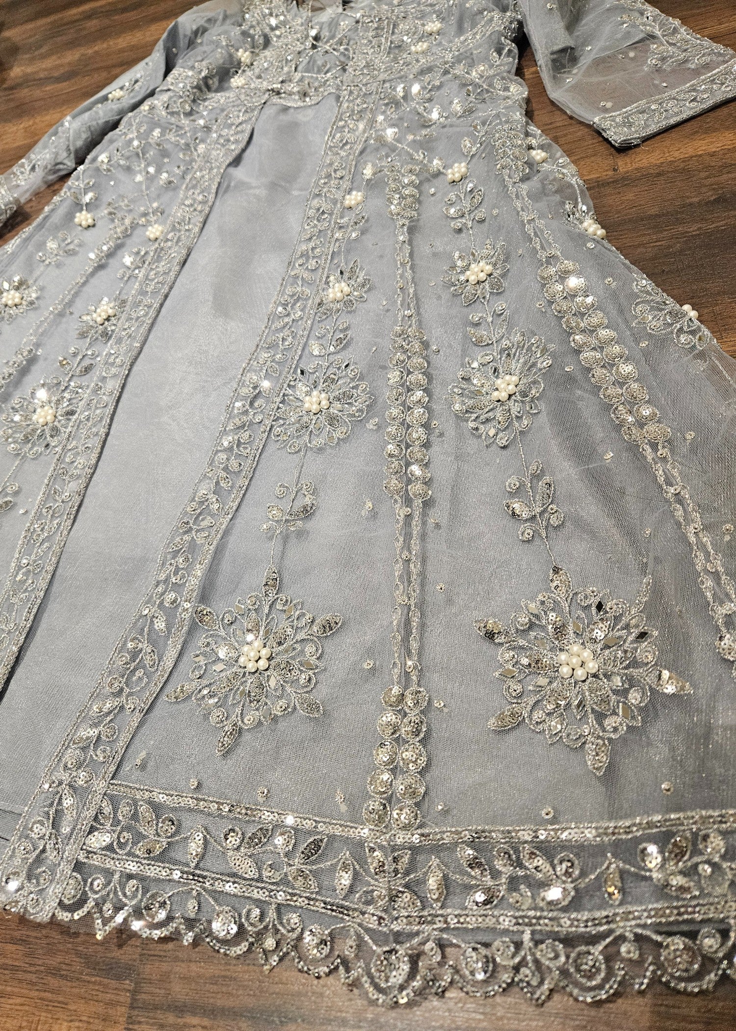 net Gown in Grey