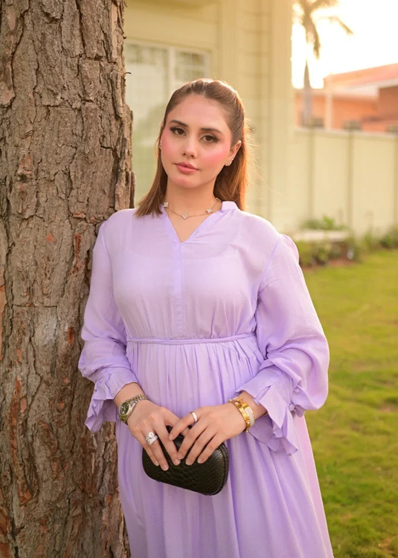 linen Dress in Lilac