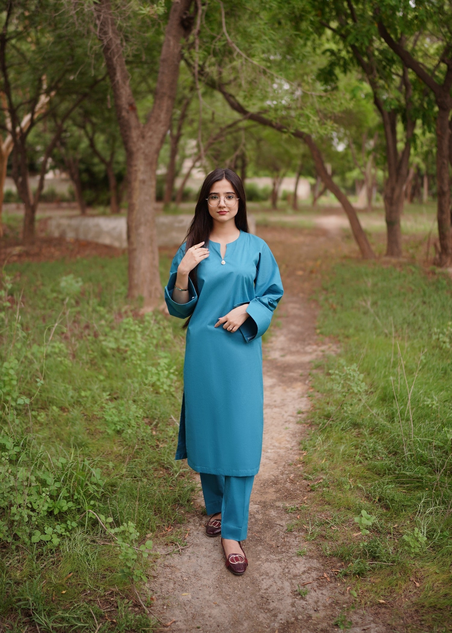 cotton Co Ord Sets in Pacific blue