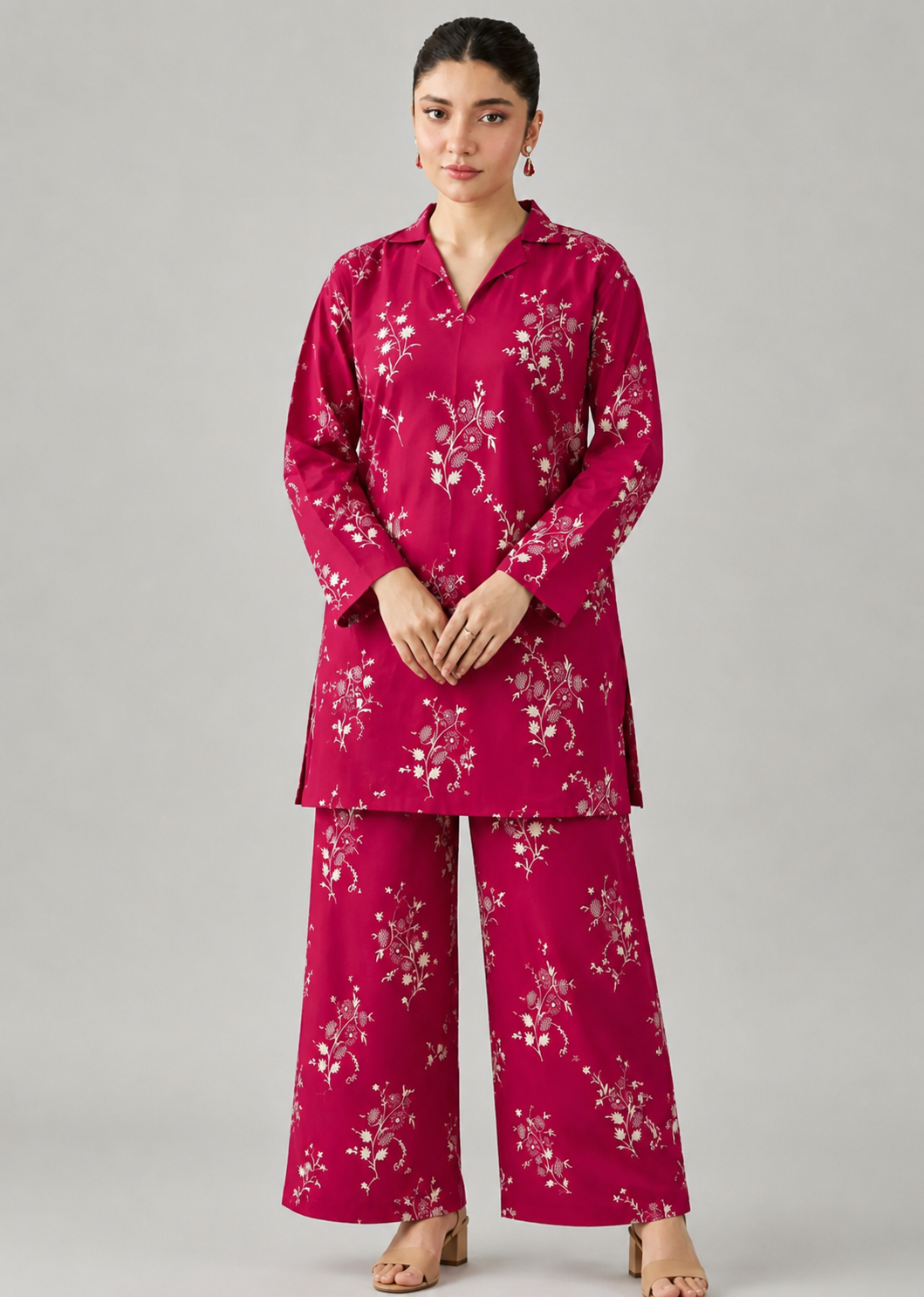lawn Co Ord Sets in Hot pink