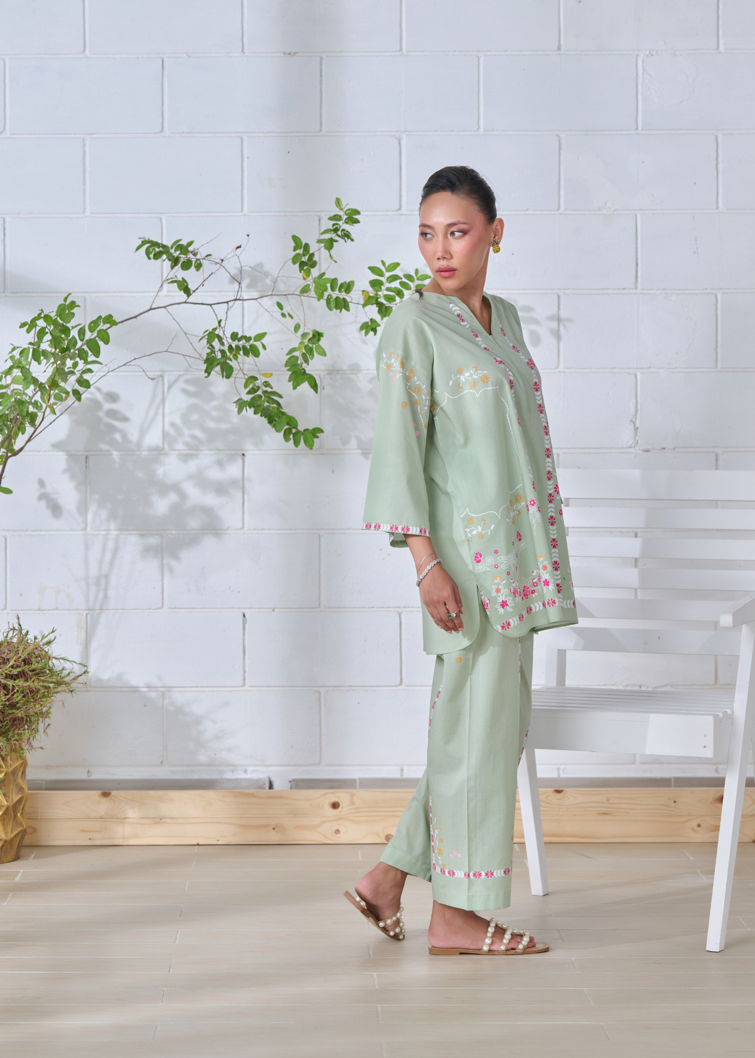 lawn Co Ord Sets in Mint green