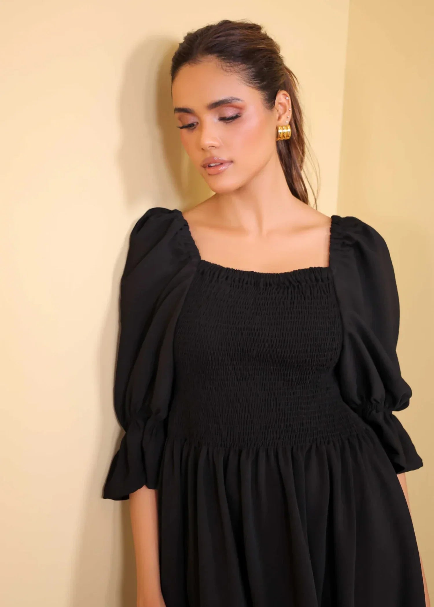 polyester Dress in Black
