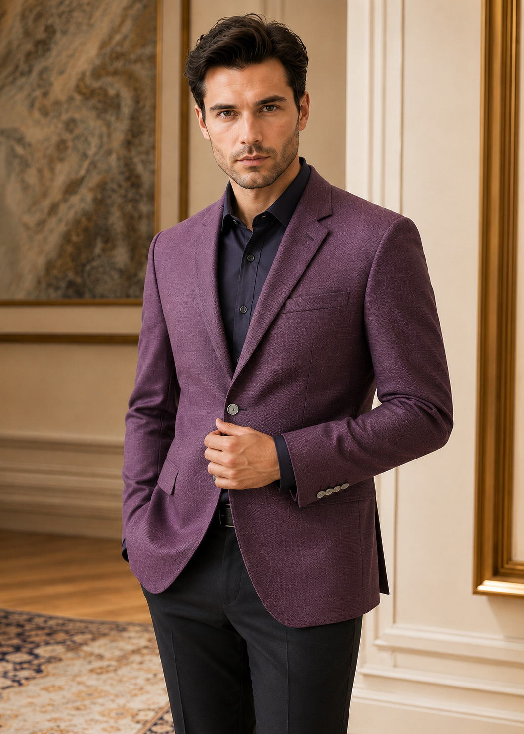 tropical Blazer in Maroon