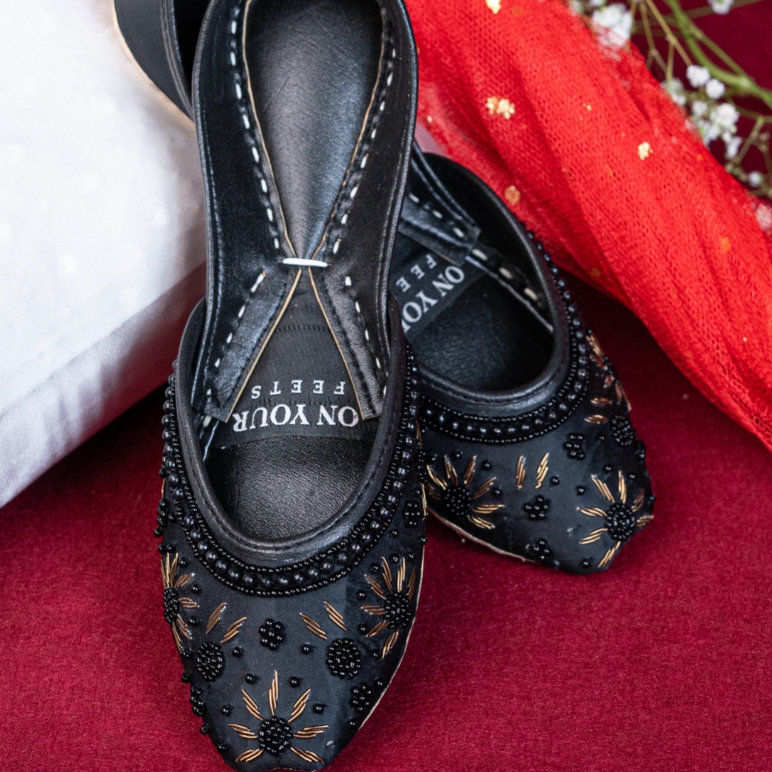 Khussa in Black by - High Quality Women Khussa QJA5256