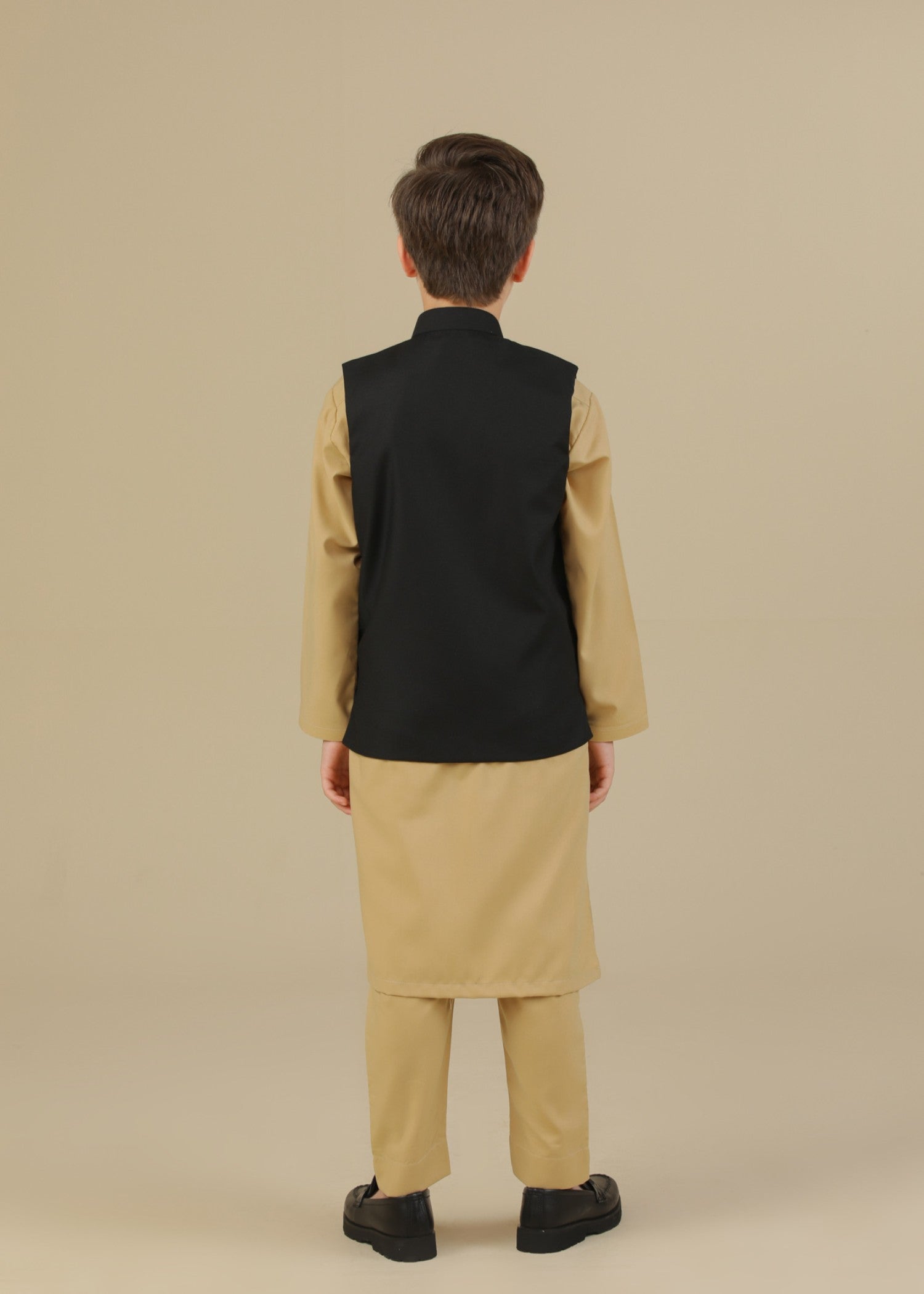 suiting Waistcoat in Sand brown, black