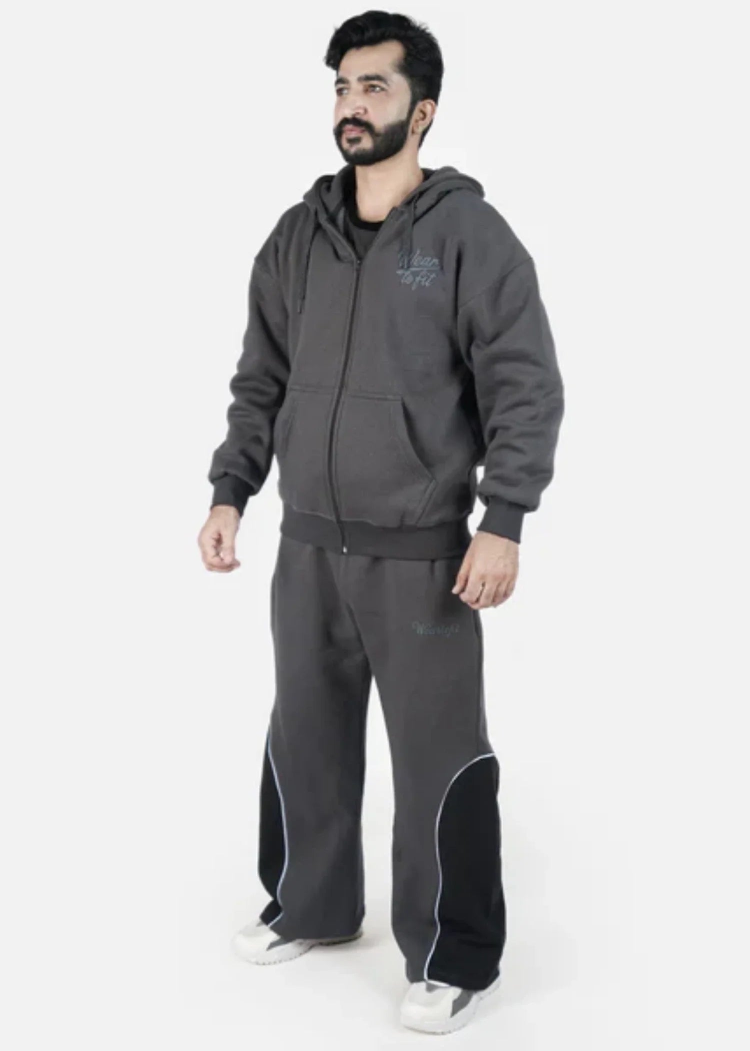 fleece Tracksuit in Charcoal
