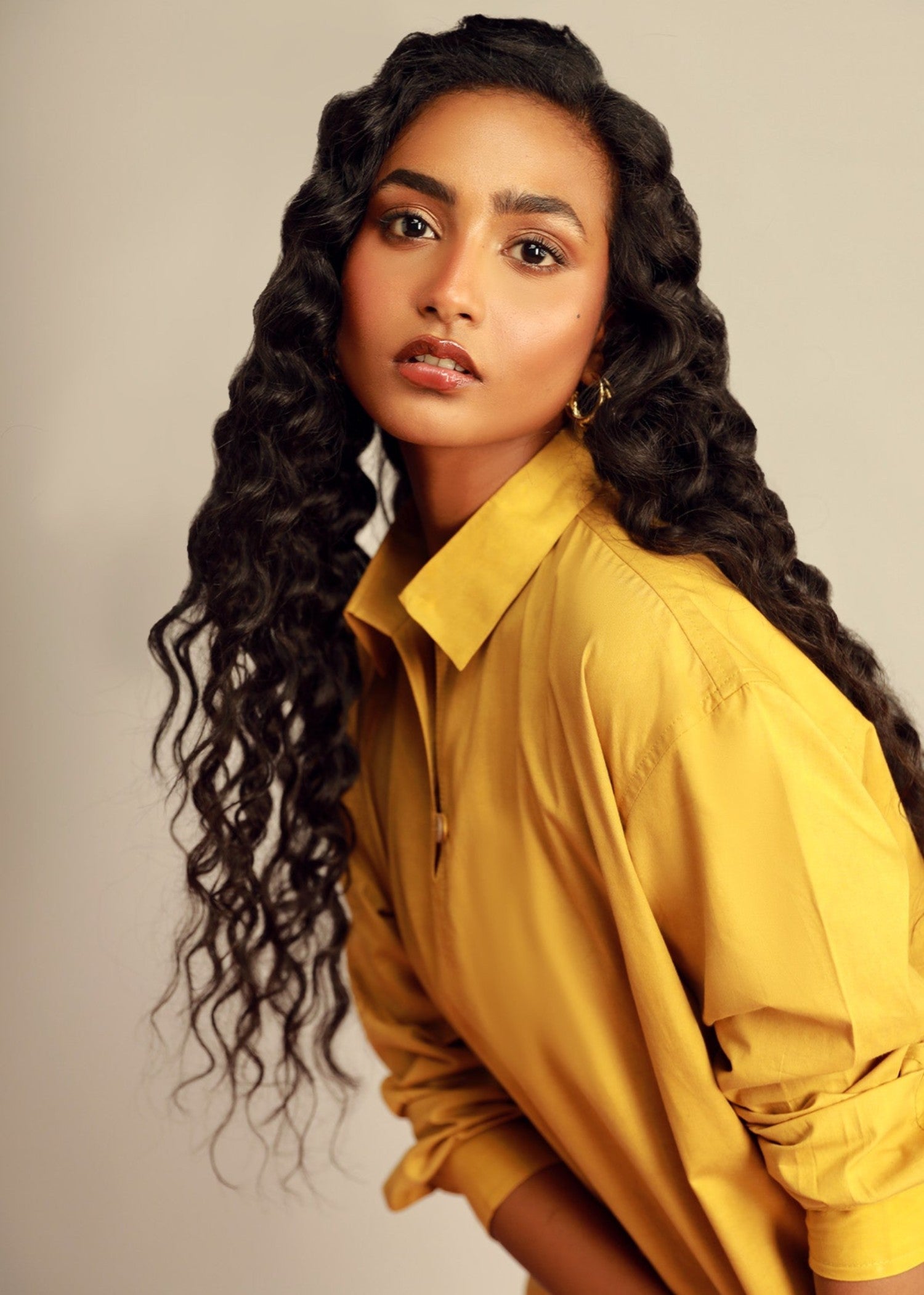 poplin Top in Mellow yellow