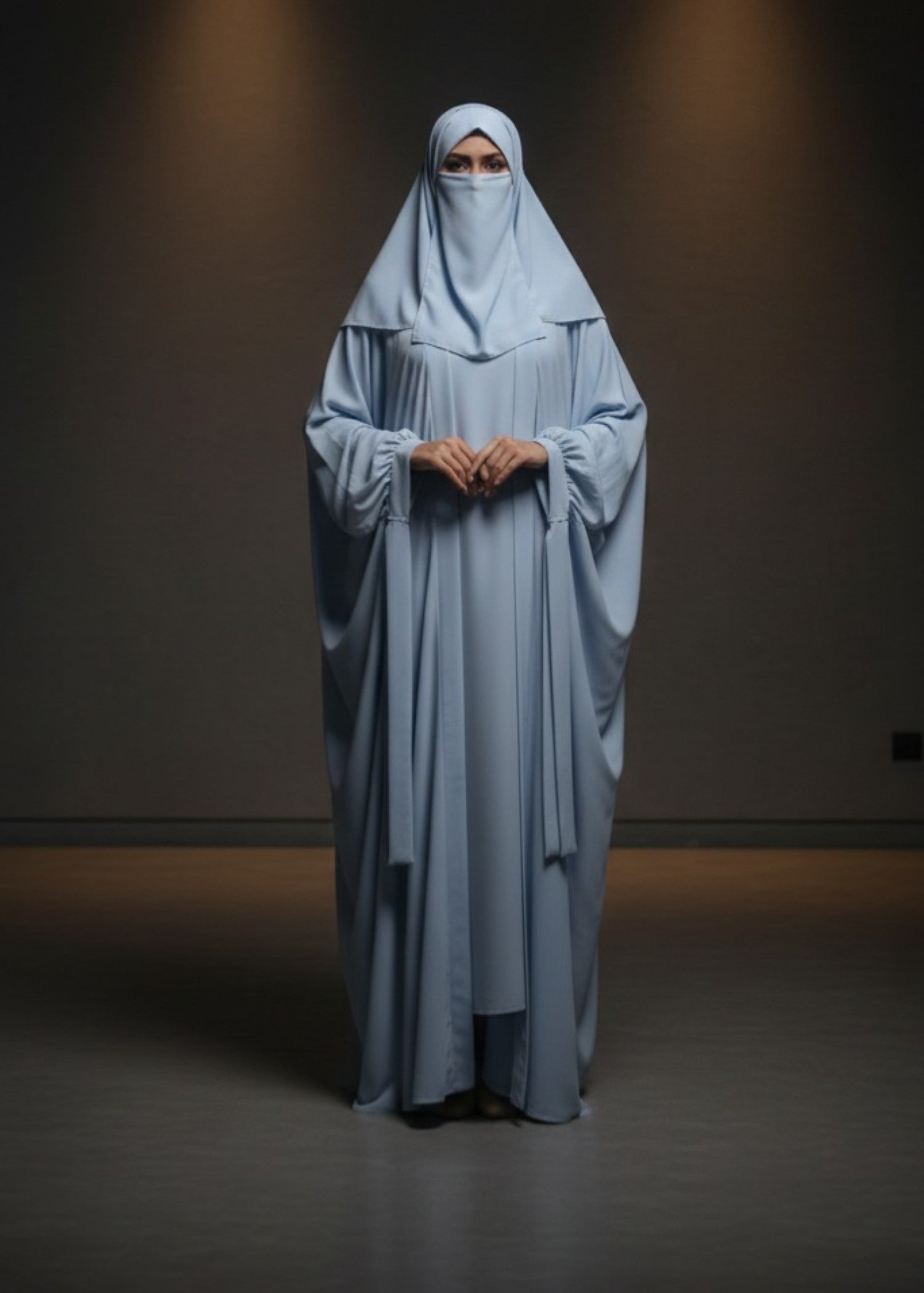 grip Abaya in Sky blue