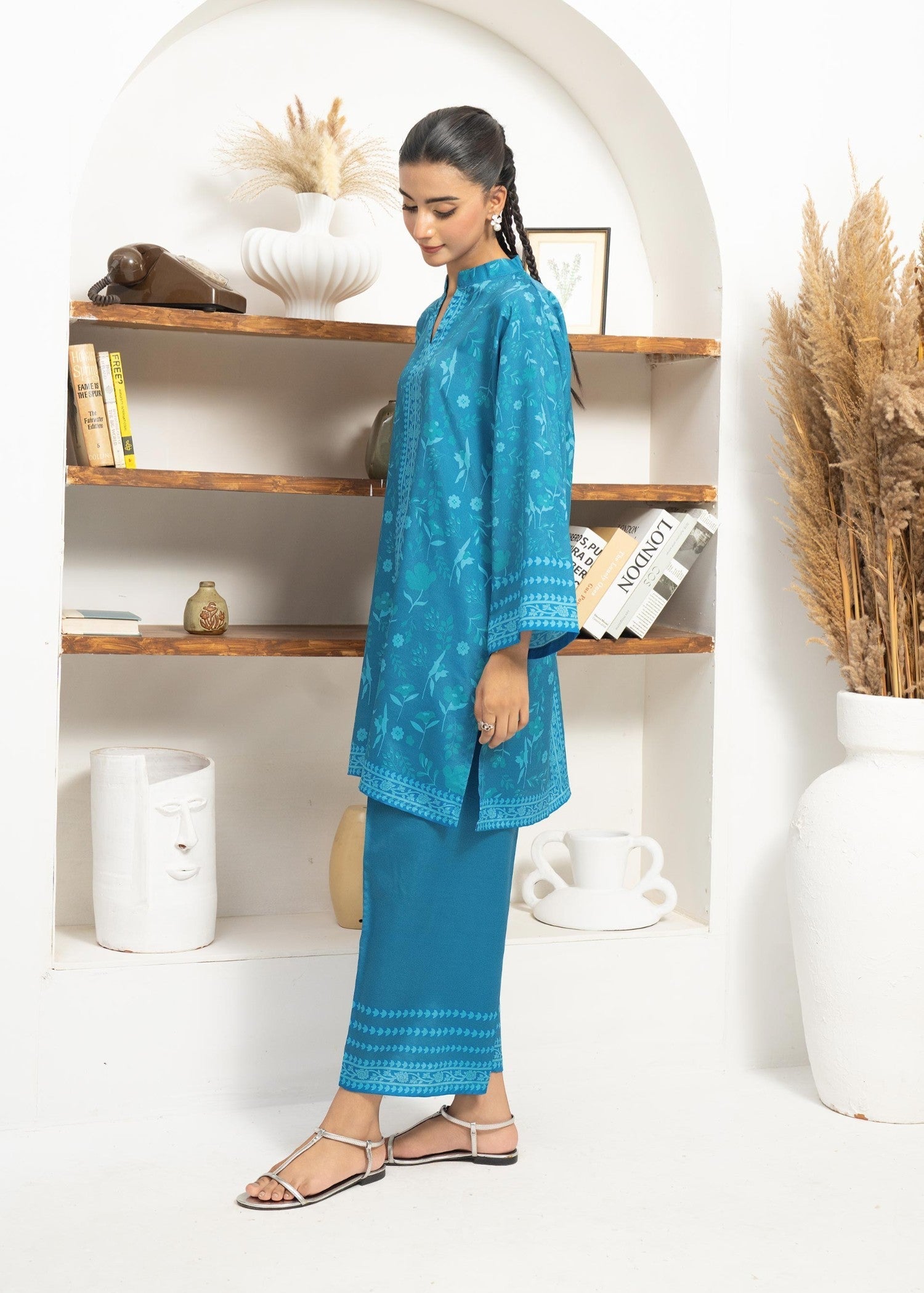 lawn Co Ord Sets in Ocean blue