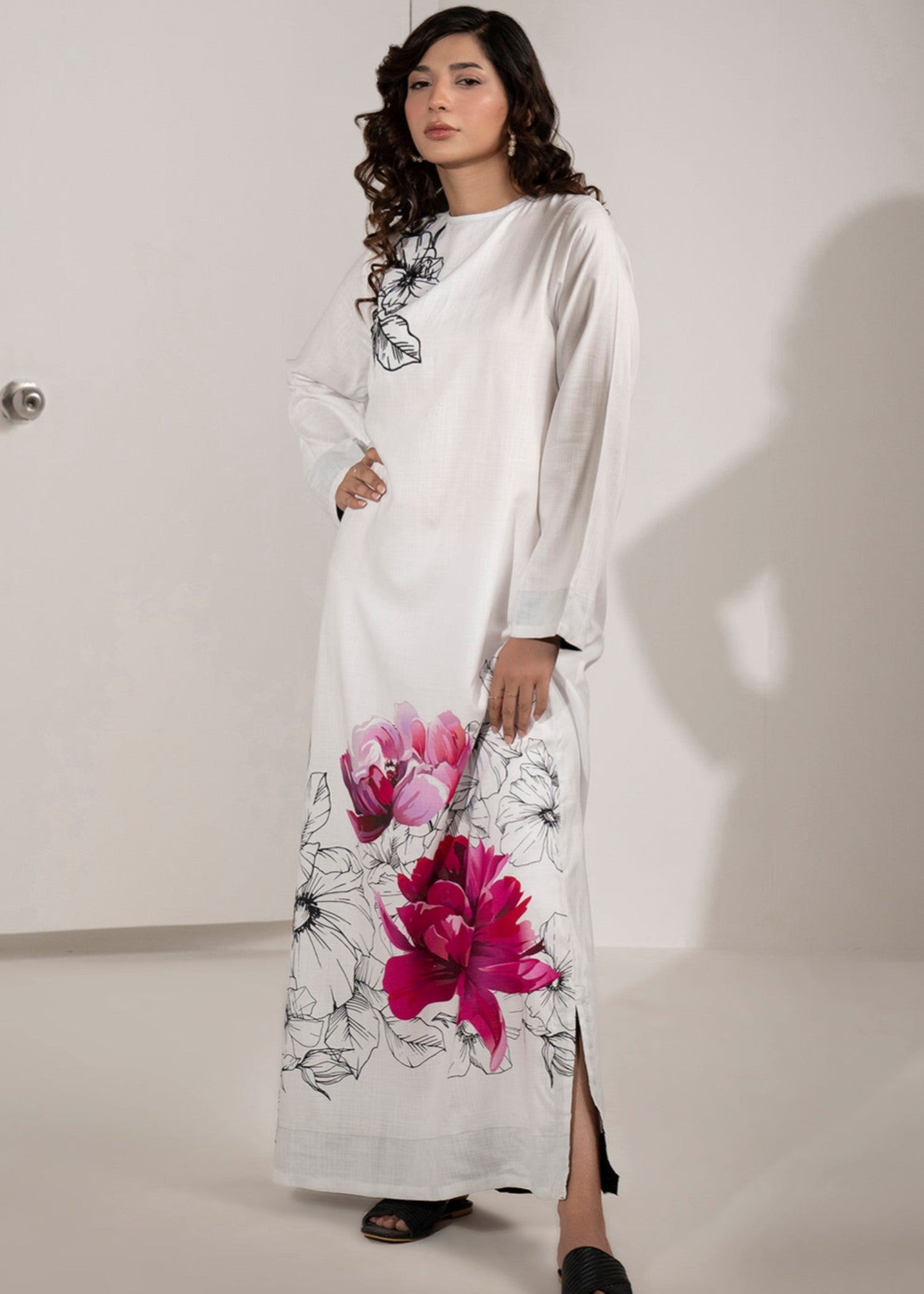 viscose Dress in White
