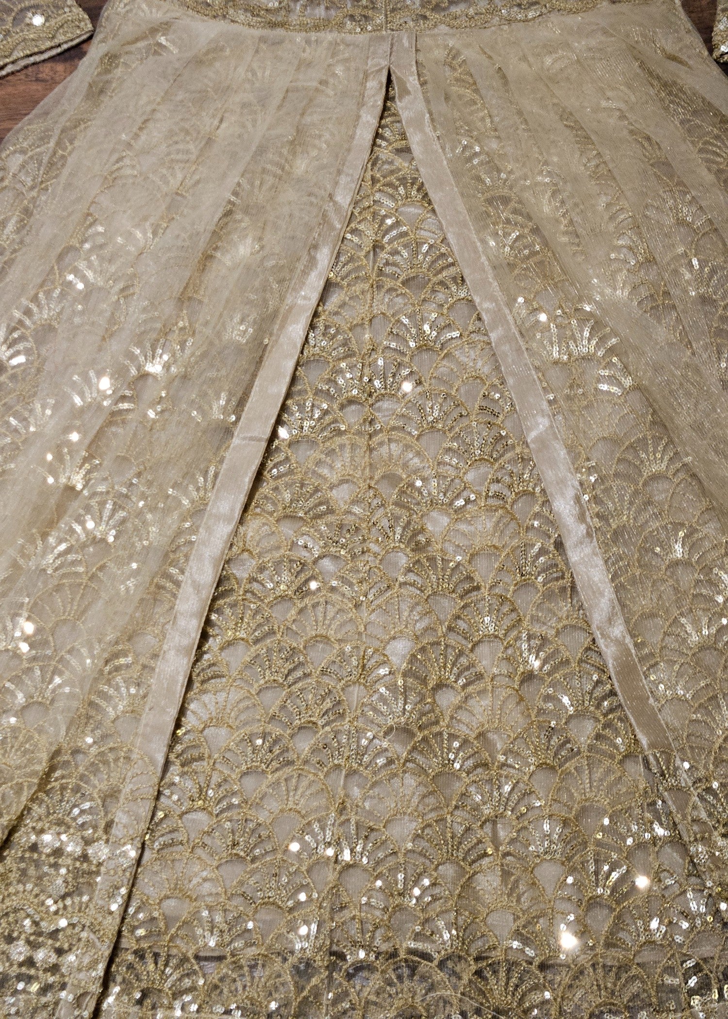 net Pishwas in Khaki brown