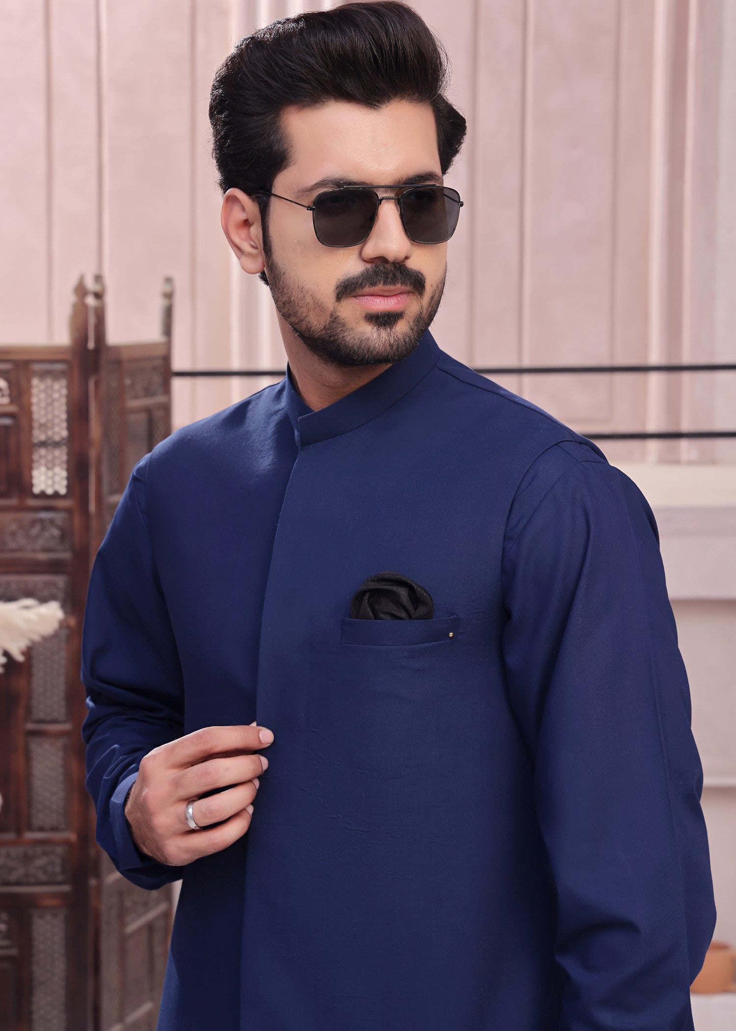 wash & wear Waistcoat in Royal blue