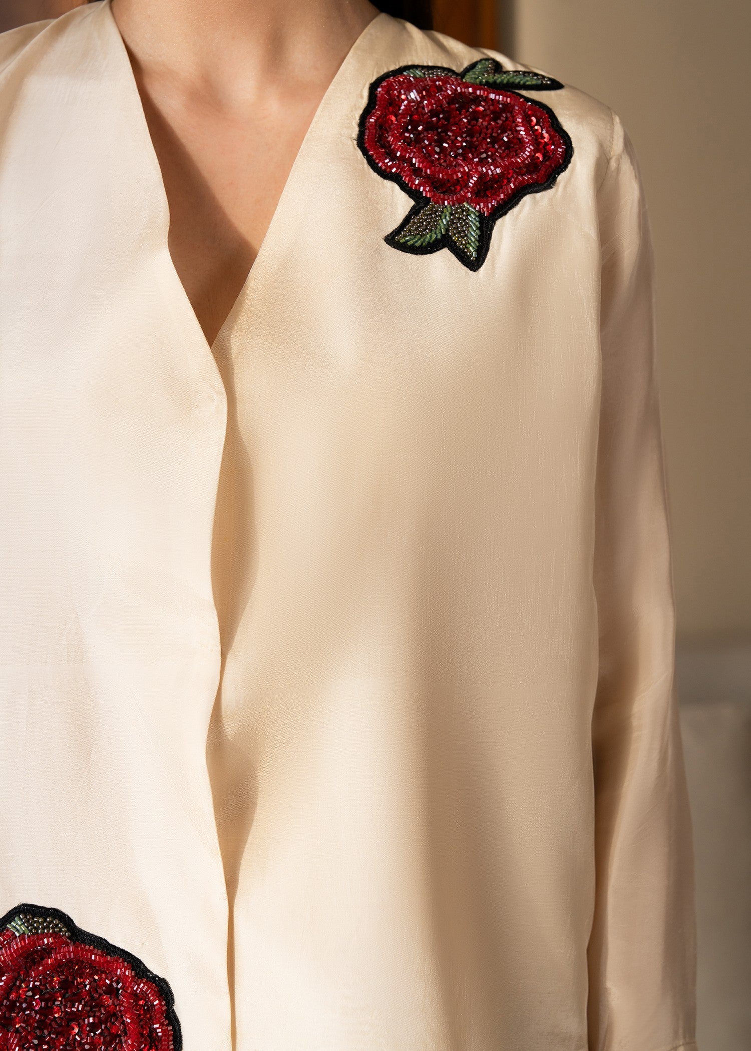 korean raw silk Co Ord Sets in Beige