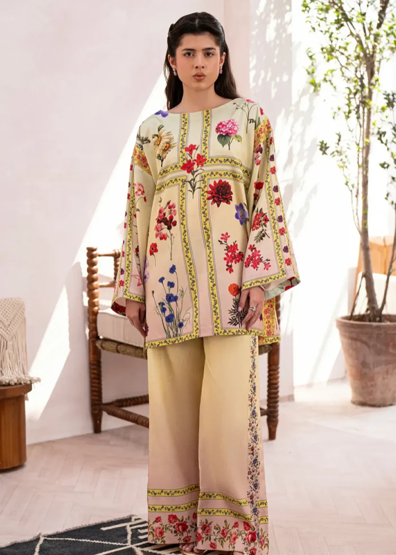 pk raw silk Co Ord Sets in Wheat