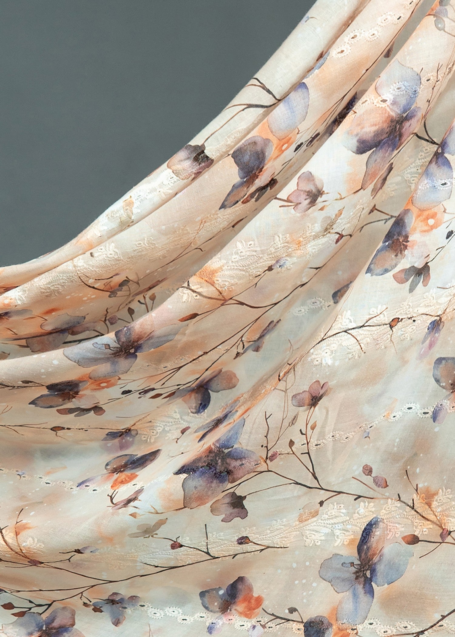 Dupatta in Peach orange Color by - Trendy Women Dupatta HVU9163