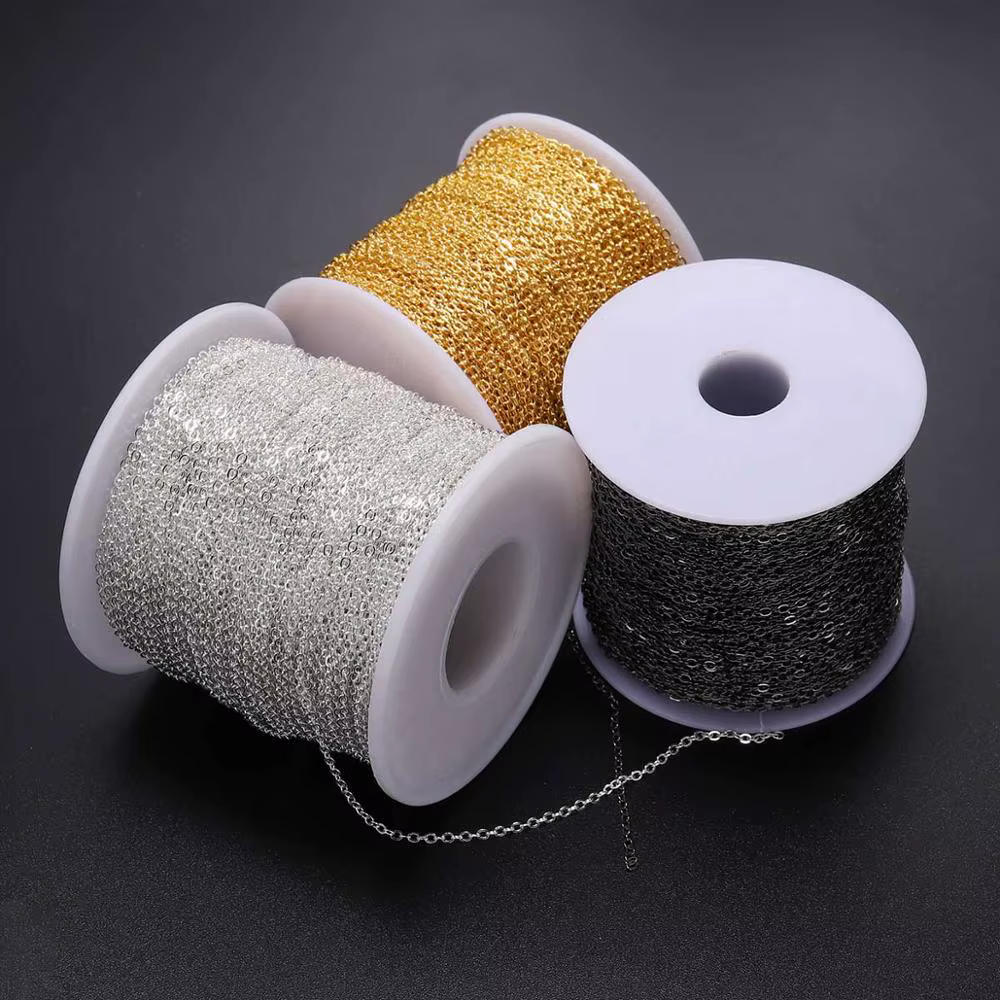 5 M/Lot Gold/Bronze Plated Necklace Chain For Jewelry Making Findings DIY Necklace Chains Materials Handmade Supplies - view 2