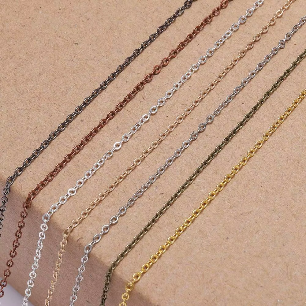5 M/Lot Gold/Bronze Plated Necklace Chain For Jewelry Making Findings DIY Necklace Chains Materials Handmade Supplies - view 4