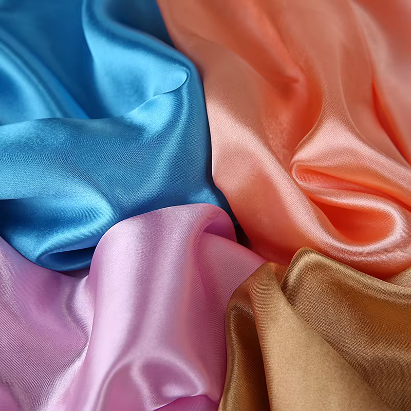 Luxury Brand Silk Scarf Women Satin Solid color Hijab Scarves Muslim Pareo Bandana Female Shawl Wrap Headband Foulard - view 6