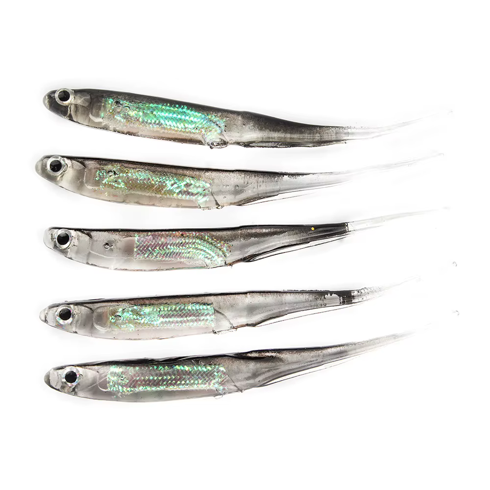 5Pcs/lot Fishing Soft Bait 7CM 7.5CM 1.7G 2.3G 2.7G T Tail fish Fishing Lures Rainbow Color Sequin Swing Fishing - view 4