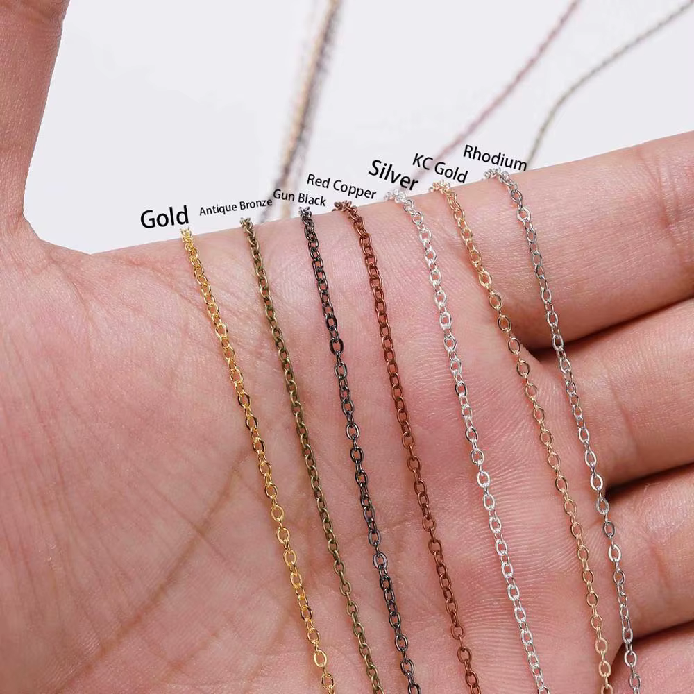 5 M/Lot Gold/Bronze Plated Necklace Chain For Jewelry Making Findings DIY Necklace Chains Materials Handmade Supplies - view 6